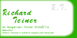 richard teiner business card